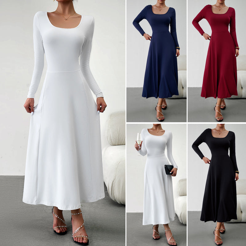 Elegant Dress | Waist-defining Dress | Long sleeve Dress