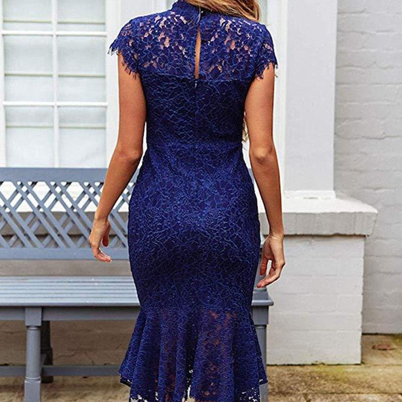 Tight Lace Mermaid Midi Dress