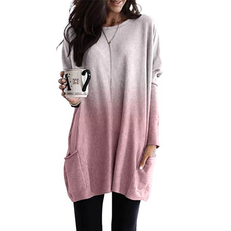 Patchwork Long Loose Scoop T-shirt