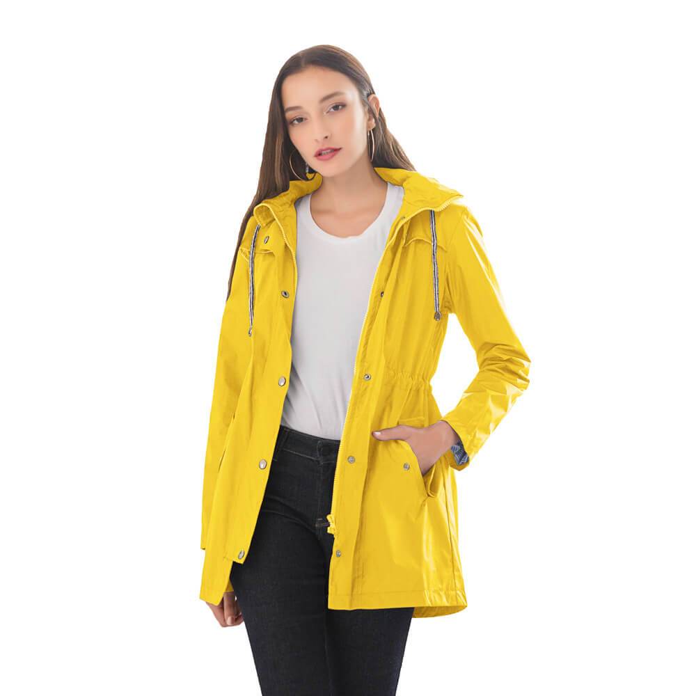 Plus Size Hooded Windbreaker Jacket