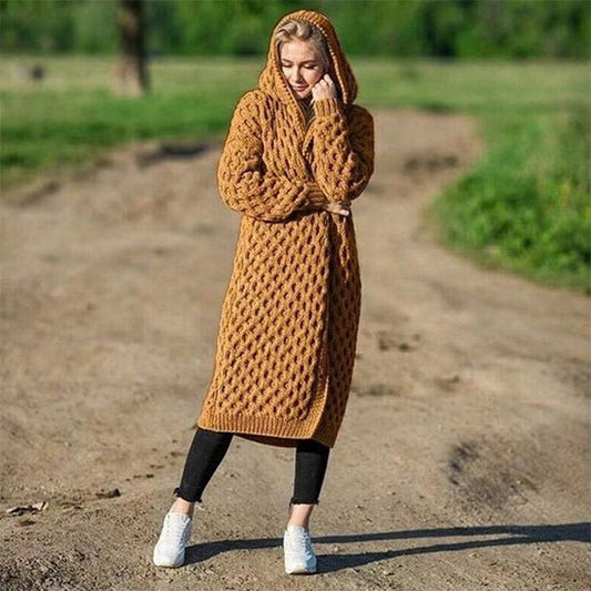 Thick Oversized Hooded Cardigan Coat