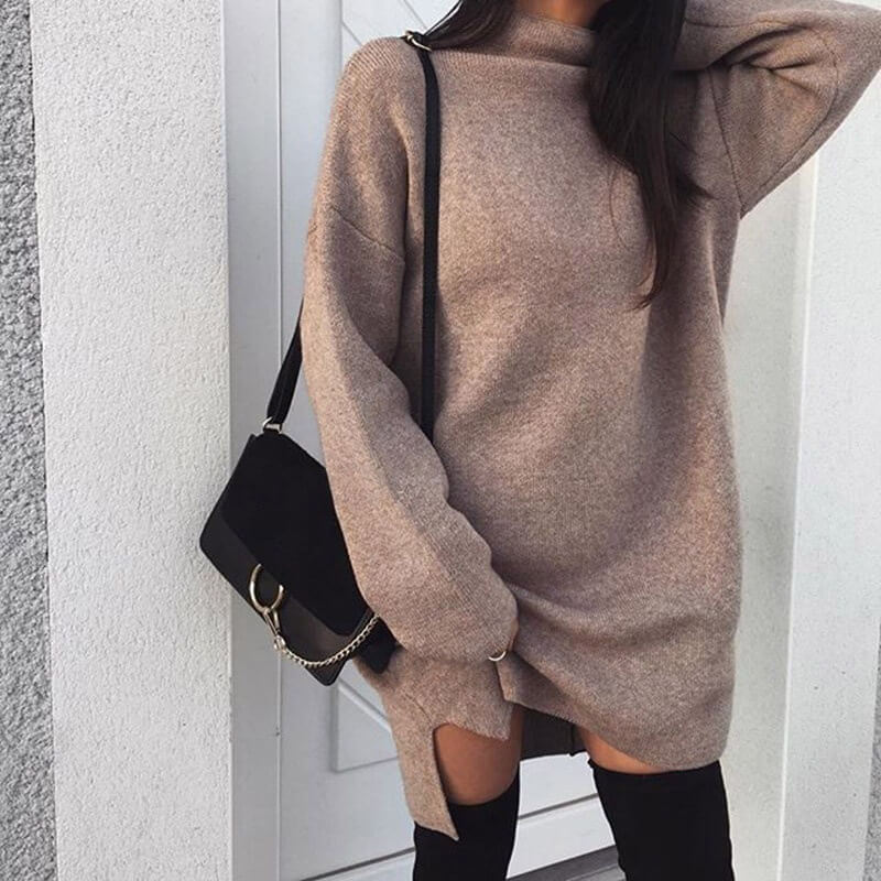 Turtleneck Loft Oversized Sweater Dress 