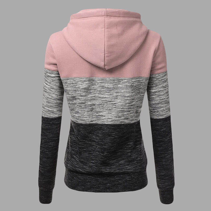 Winter Pullover Drawstring Colorblock Hoodies