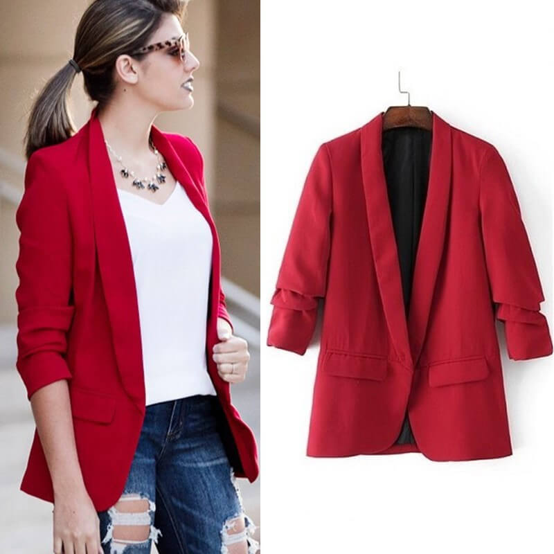 Loose Open Front OL Blazer