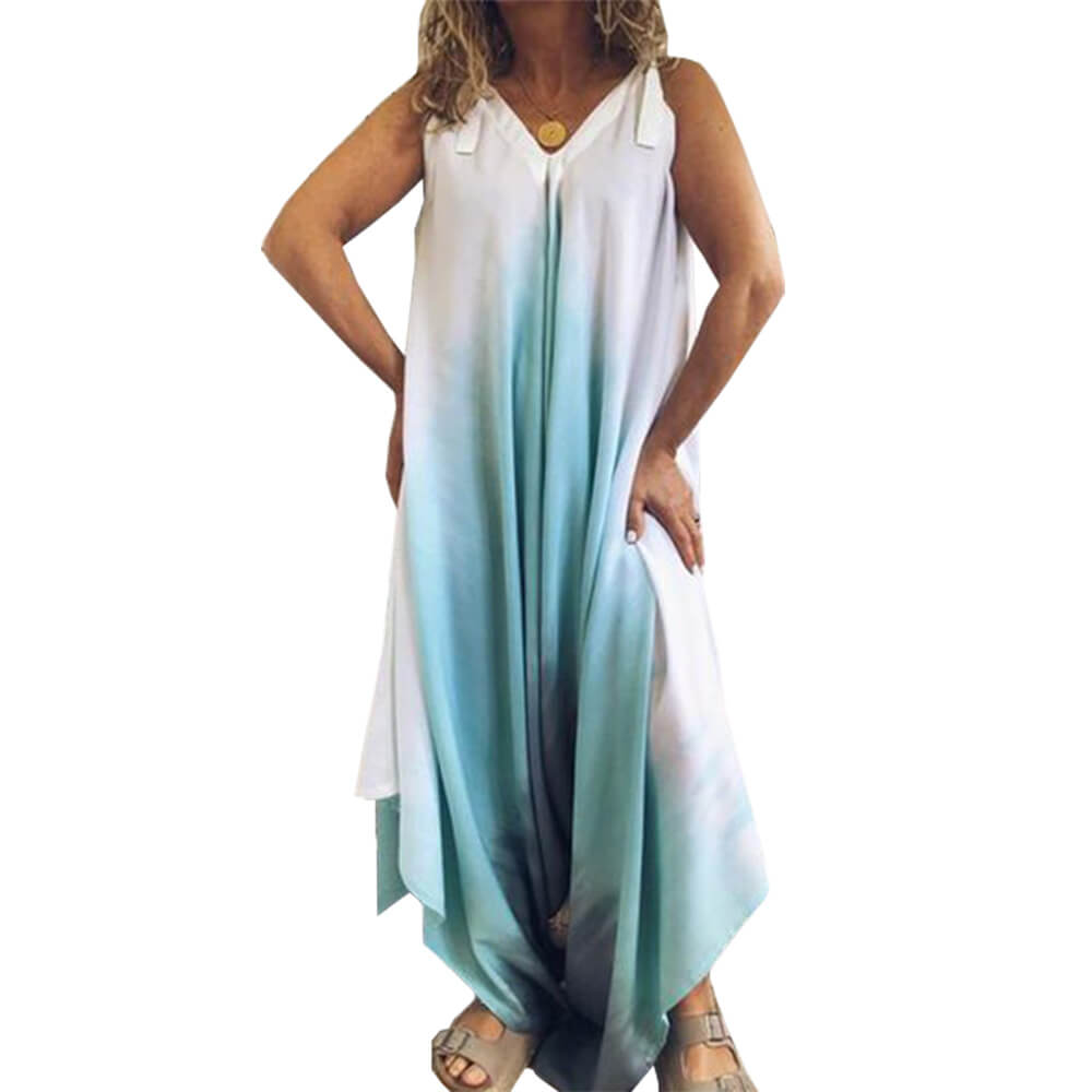 Wide Tie Dye Summer Casual Jumpsuit