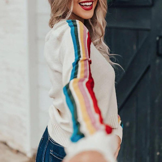 Rainbow Striped Petite Cardigan