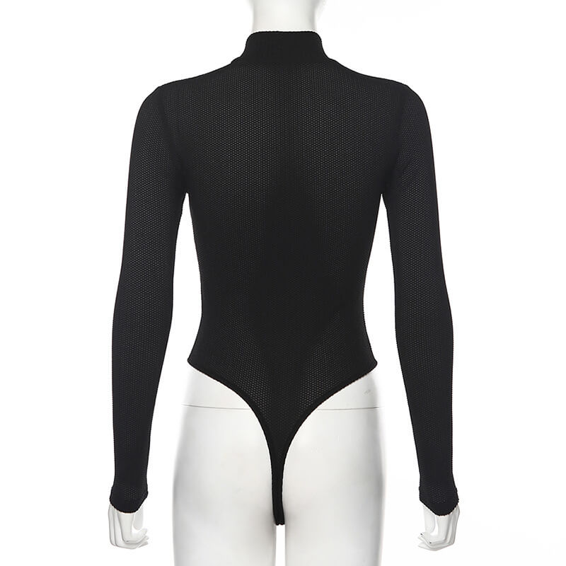 Black TurtleNeck Long Sleeves Bodysuits