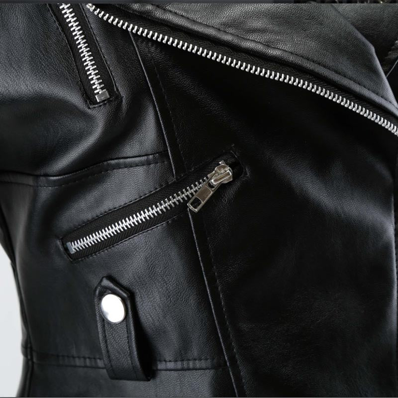 PU Zipper Moto Jacket