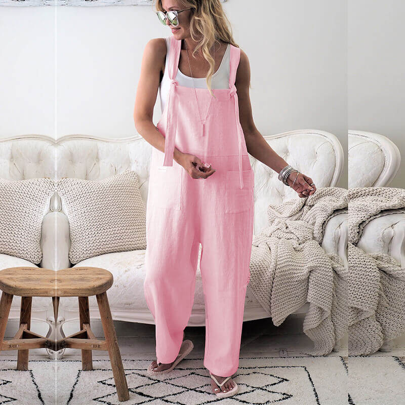 Overall Pockets Unisex Loose Jumpsuits