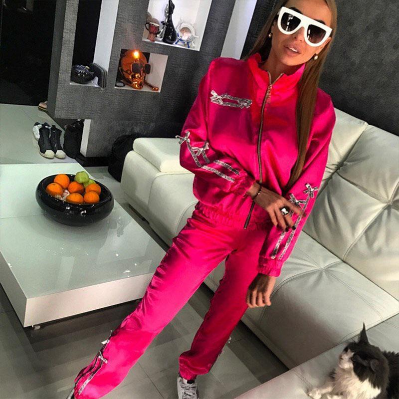 Stand Collar Sports Two Pieces Set