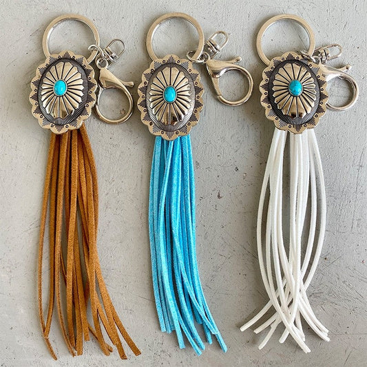 Retro Western Style Tassel Key Chain