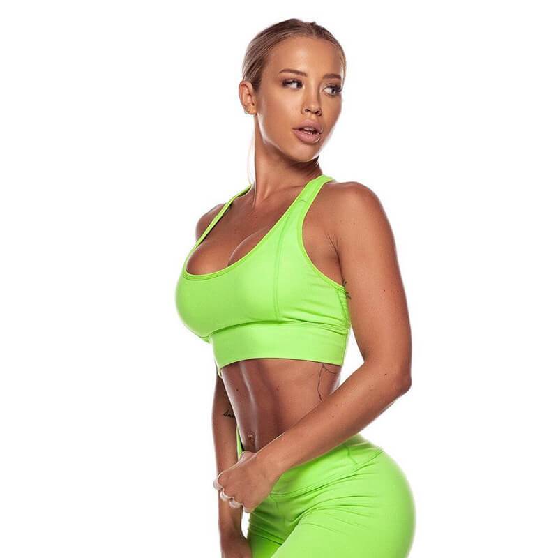 Sexy Candy Color Tank Top High Waist Bodycon Two Pieces Set