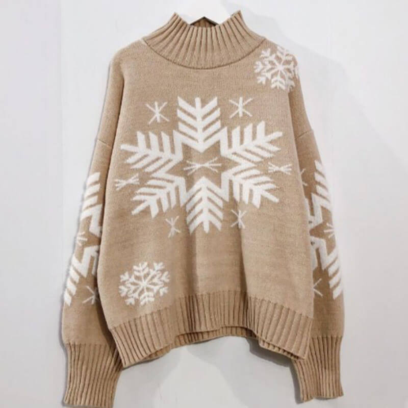 Ugly Christmas Turtleneck Chunky Sweater