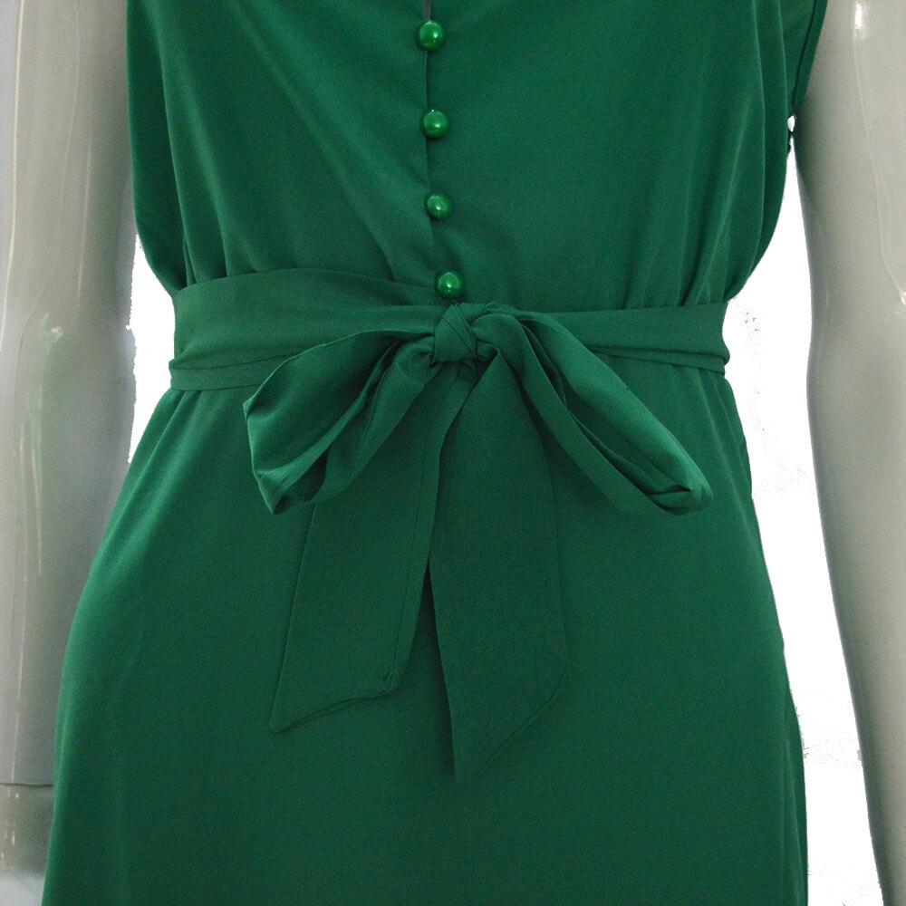 Pure Color Tie Waist Sling Long Beach Dress