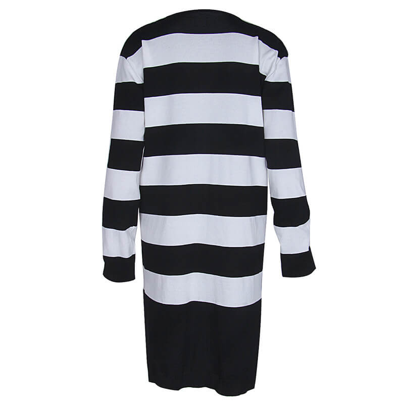 Striped Slits Long Cardigan