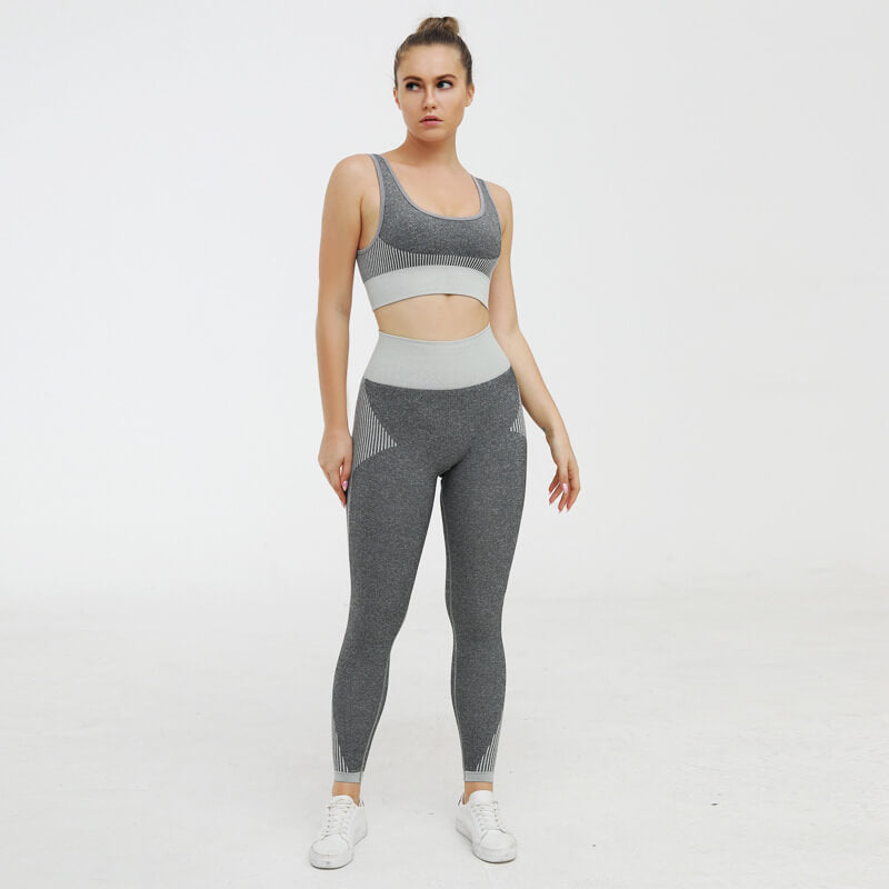 Plain Tank Top High Waist Bodycon Skinny Stretch Pant Sets